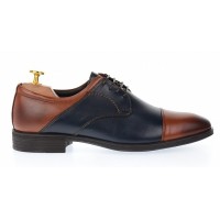Pantofi barbati eleganti din piele naturala Sir 104 Maro - Bleumarin